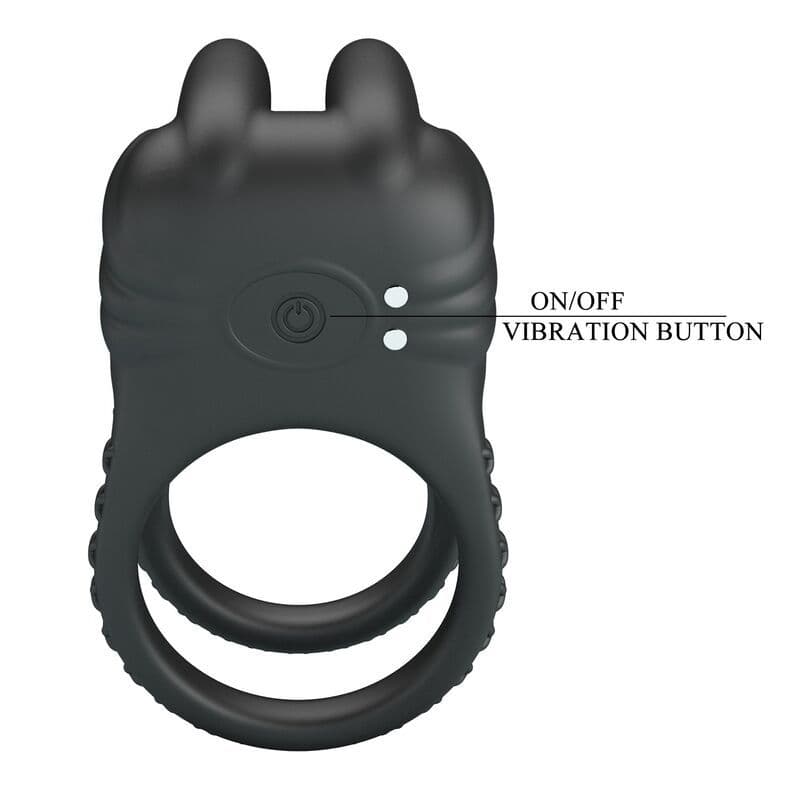 PRETTY LOVE - SINI RECHARGEABLE VIBRATING COCK RING 10 FUNCTIONS BLACK 4
