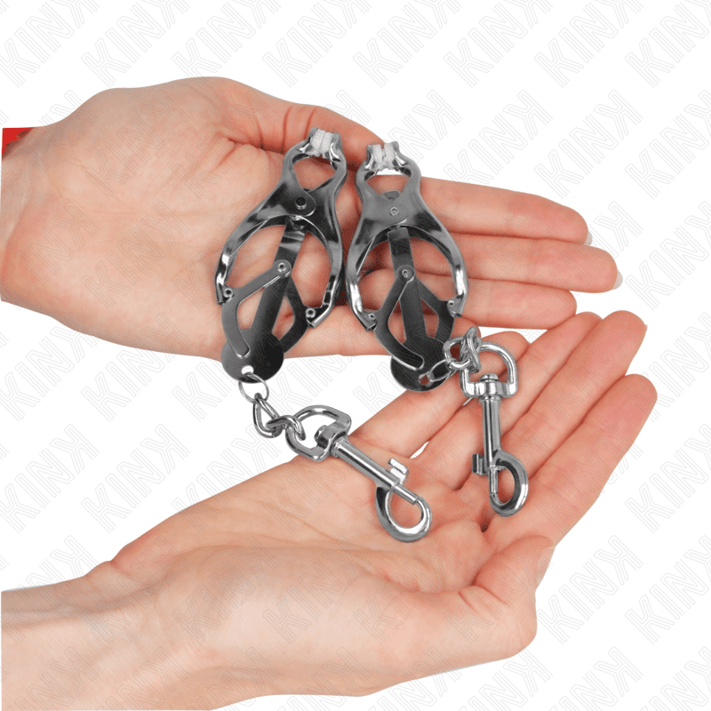KINK - PINZE PER CAPEZZOLI TRIFOGLIO GIAPPONESE CON GANCI ARGENTO 3