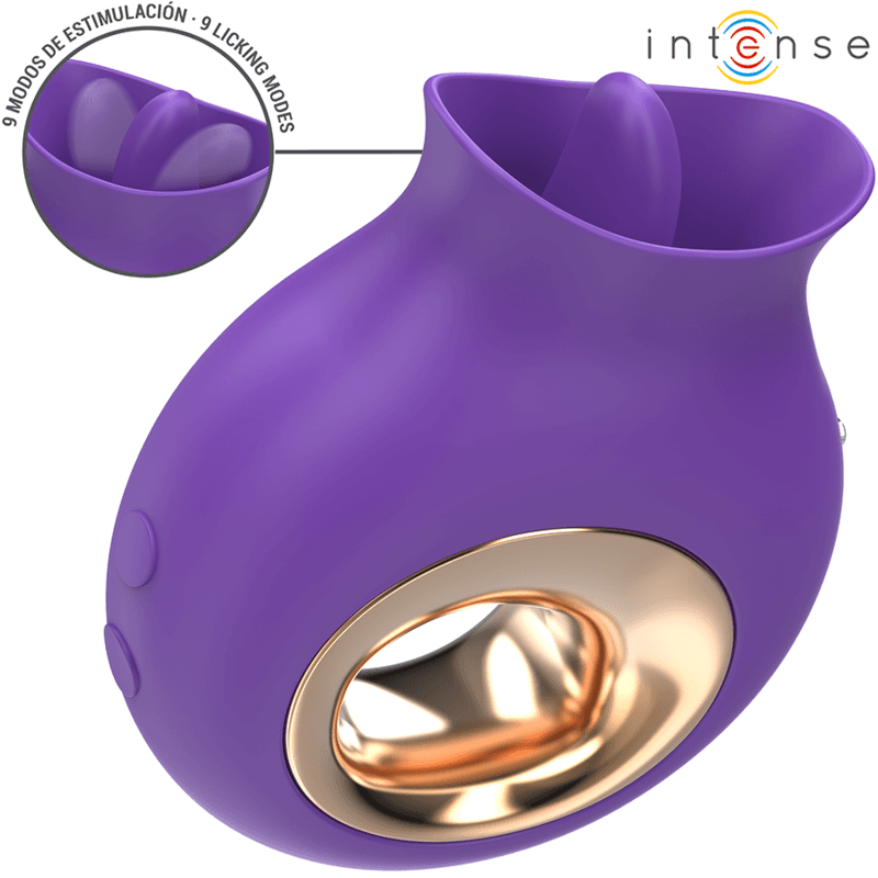 INTENSE - TULI CLITORIS STIMULATOR 9 VIBRATIONS & 9 OSCILLATIONS PURPLE 2