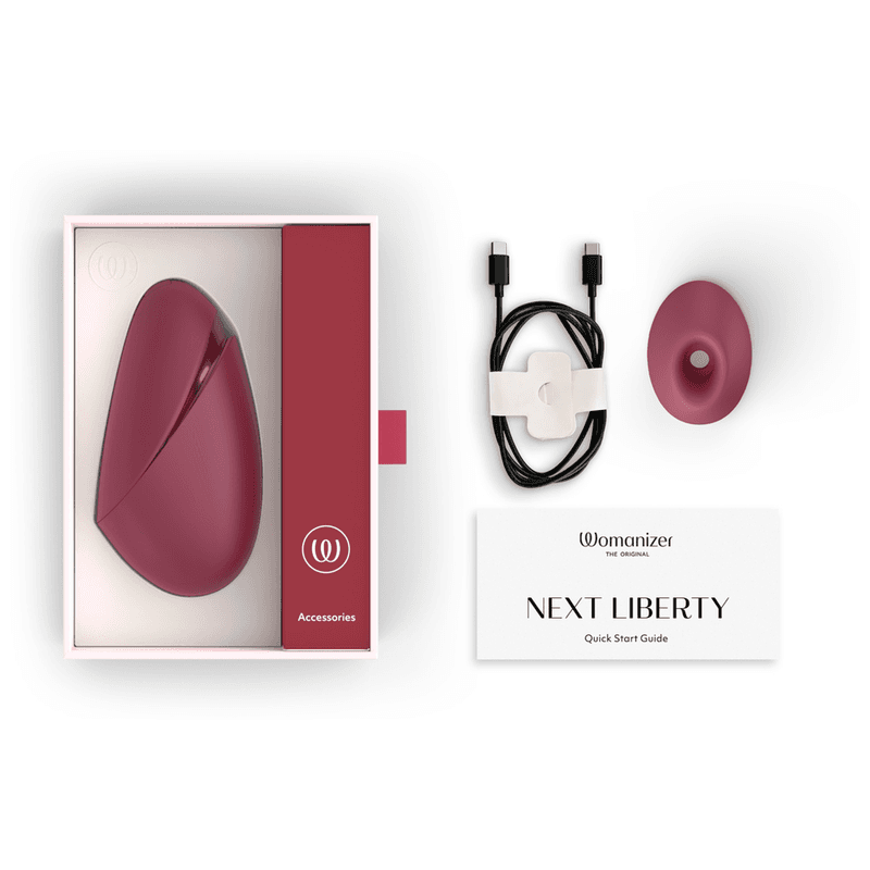 WOMANIZER - NEXT LIBERTY 3D PLEASURE AIR CLITORAL STIMULATOR BORDEAUX 4