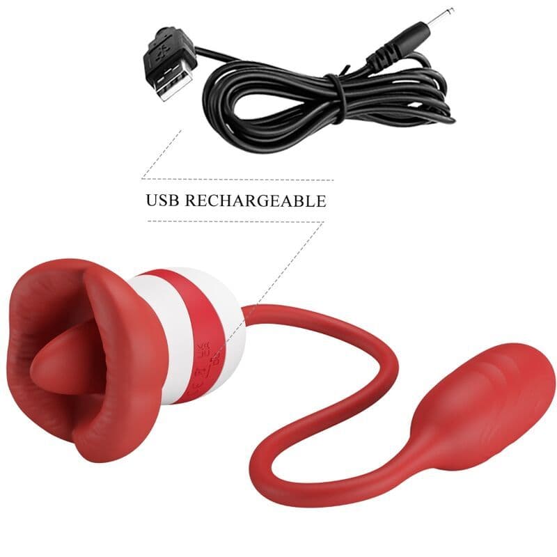 PRETTY LOVE - ALIYAH RED VIBRATOR ZA KLITORIS Z USTI 4