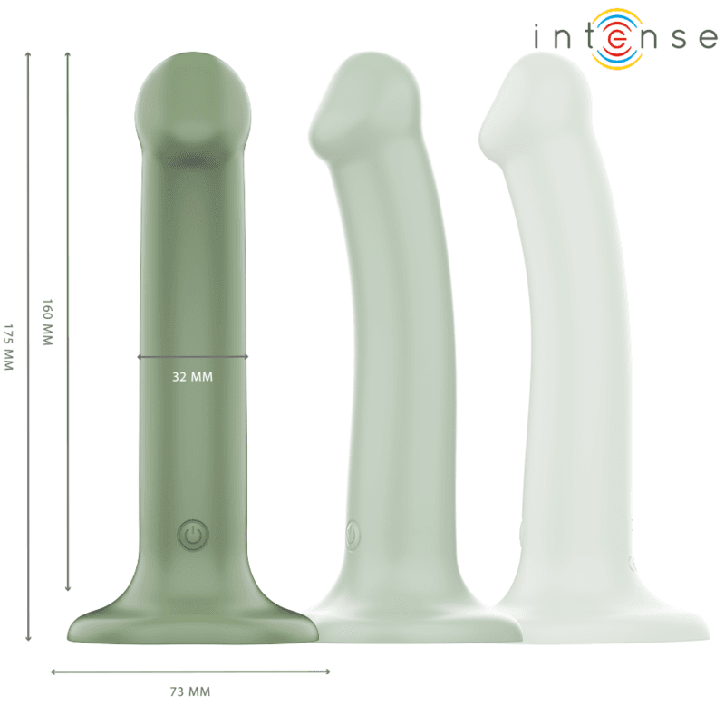 INTENSE - BECCA VIBRATOR WITH SUCTION CUP 10 VIBRATIONS GREEN REMOTE CONTROL 2
