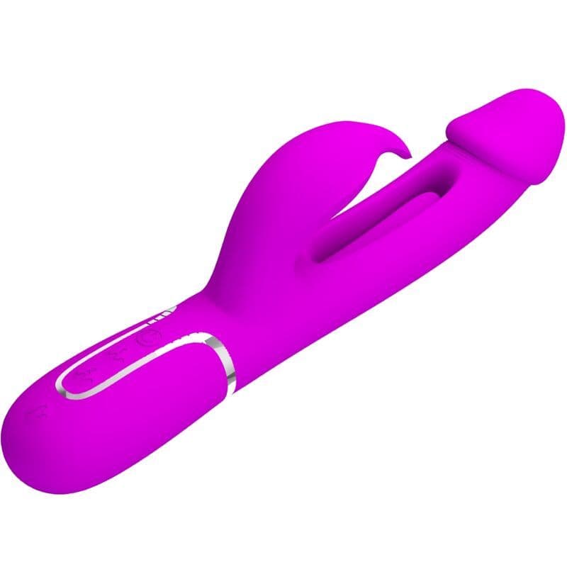 PRETTY LOVE - VIBRATORE DEJON RABBIT 3 IN 1 MULTIFUNZIONE FUCSIA 3