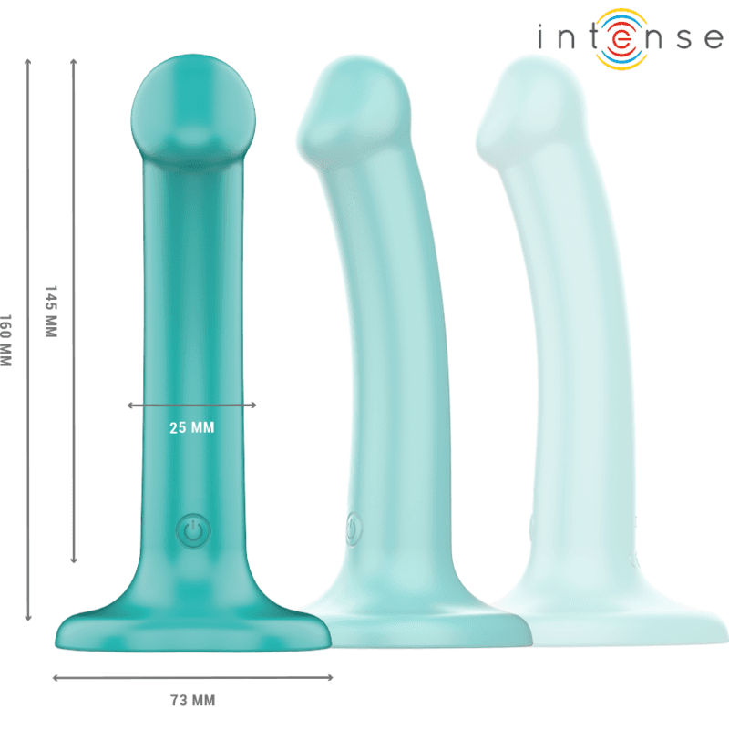 INTENSE - KATIE VIBRATOR WITH SUCTION CUP 10 VIBRATIONS BLUE REMOTE CONTROL 2