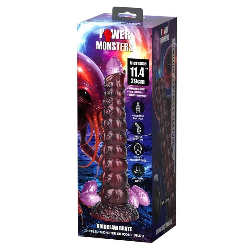 POWER MONSTERS - VOIDCLAW BRUTE BICOLOR INFLATABLE FANTASY SILICONE DILDO 29 CM Ø 5.7 CM 2