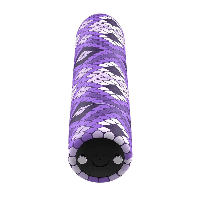CUSTOM BULLETS - SNAKE POLNILNA MAGNETNA VIBRACIJSKA KAPSULA Z 10 INTENZITETAMI, VIJOLIČNA 3