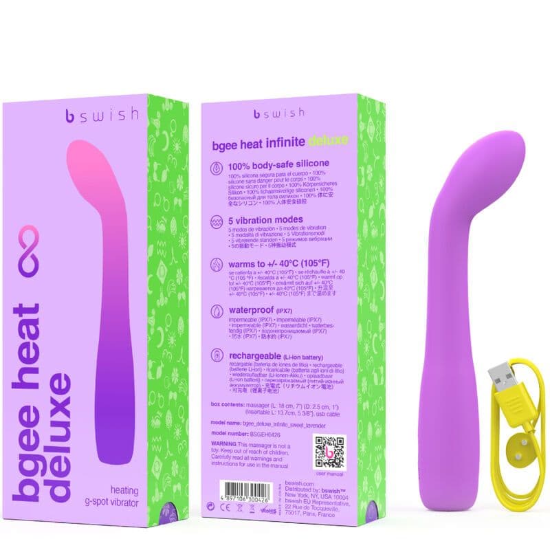 B SWISH - BGEE HEAT INFINITE DELUXE VIBRATORE RICARICABILE LAVANDA SILICONE 3