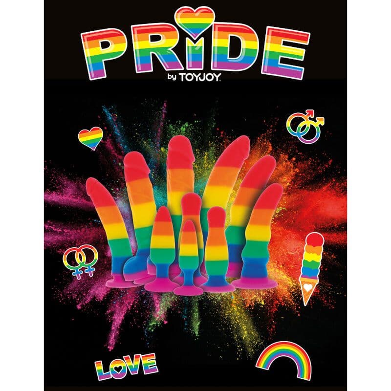PRIDE - DILDO S LGBT ZASTAVOM, 15 CM 3