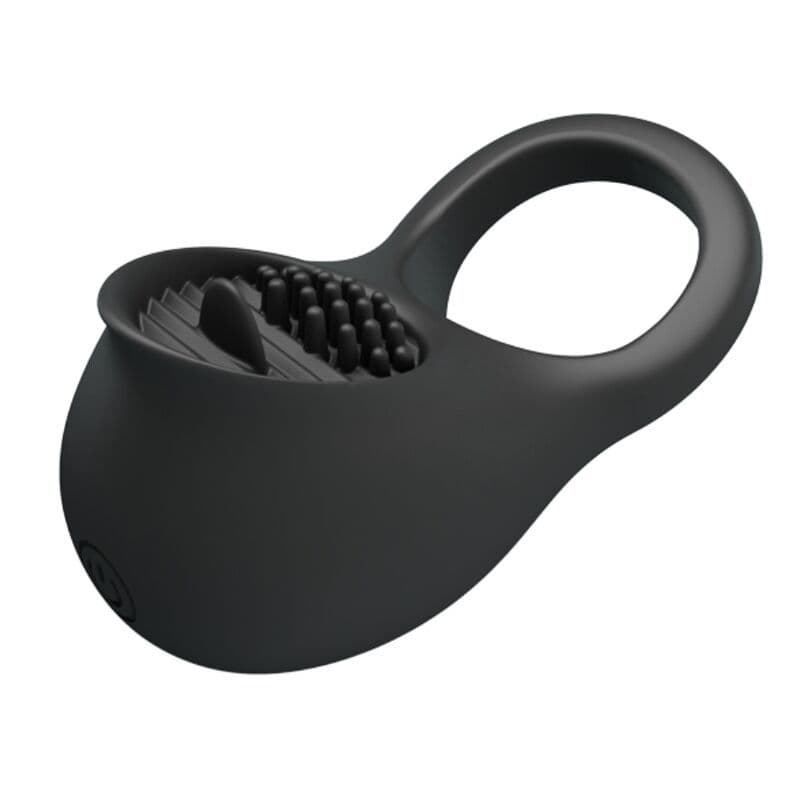 PRETTY LOVE - VIBRIERENDER PENISRING MIT SCHWARZER ZUNGE 4
