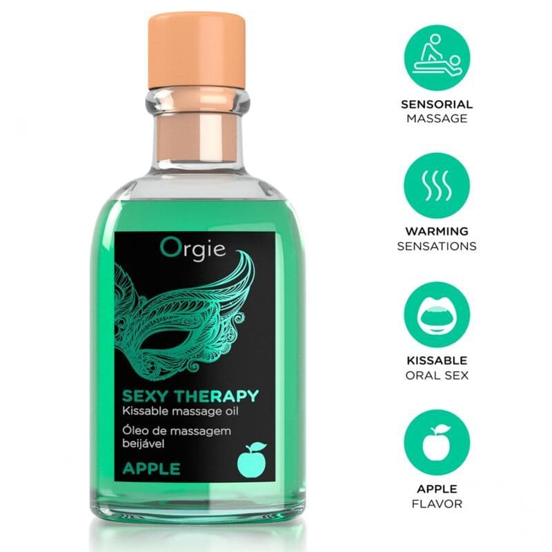 ORGIE - Lips Massage Jabuka poljubljiv masažni set, 100 ml