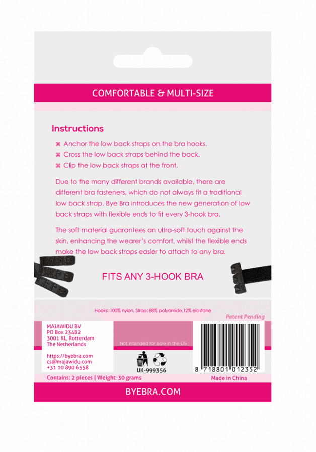 BYE-BRA - BH ADAPTER MIT OFFENEM RÜCKEN SCHWARZ & WEISS 2