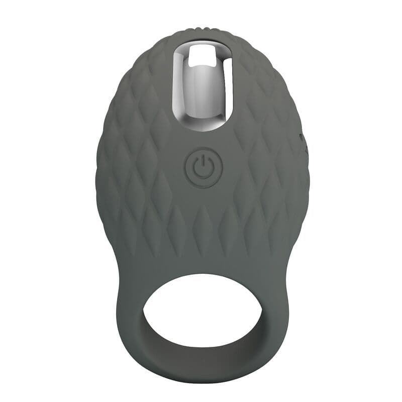 PRETTY LOVE - RECHARGEABLE TEXTURED VIBRATING RING WITH STIMULATOR 4