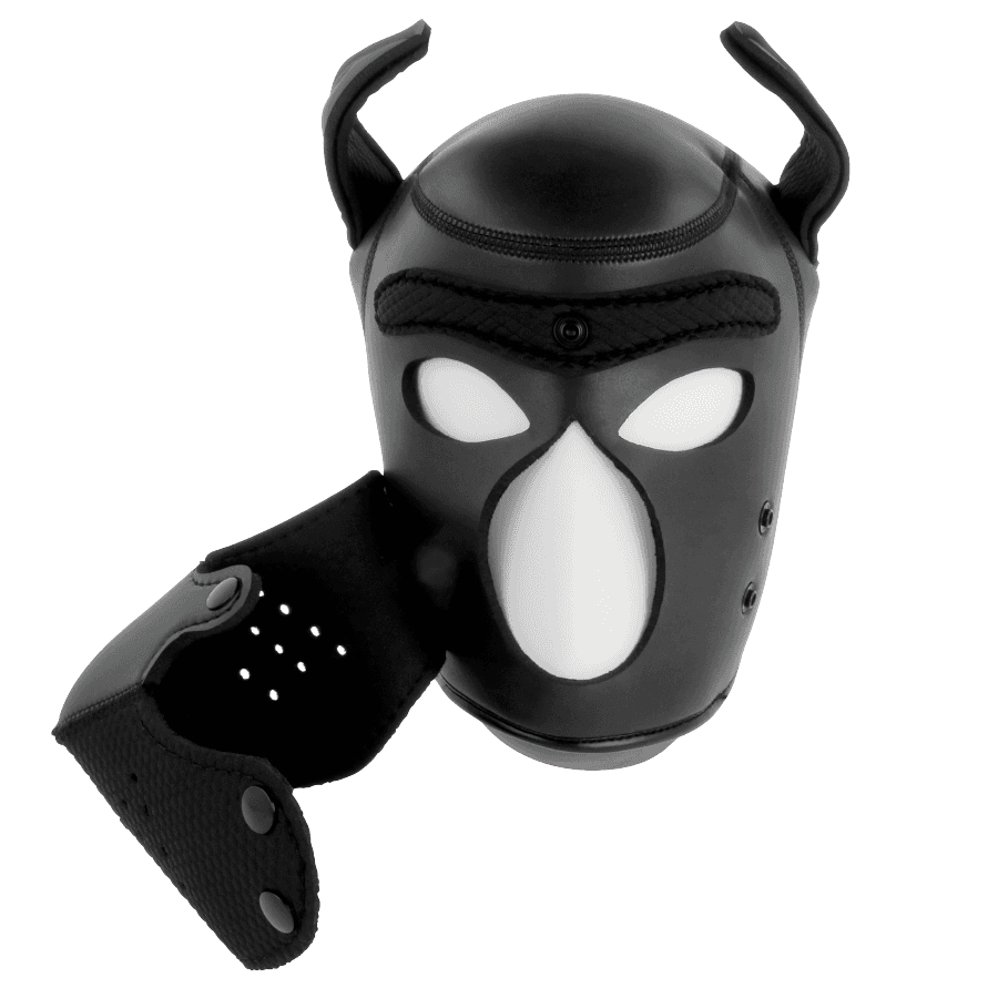 DARKNESS - NEOPRENE DOG MASK WITH REMOVABLE MUZZLE L 3