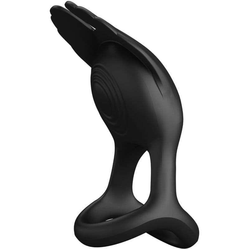 PRETTY LOVE - SILAS VIBRANT PENIS RING 7 VIBRATIONS BLACK SILICONE 2