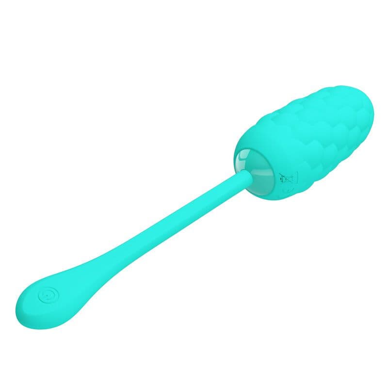PRETTY LOVE - UOVO VIBRANTE CON TEXTURE MARINA RICARICABILE VERDE ACQUA 2
