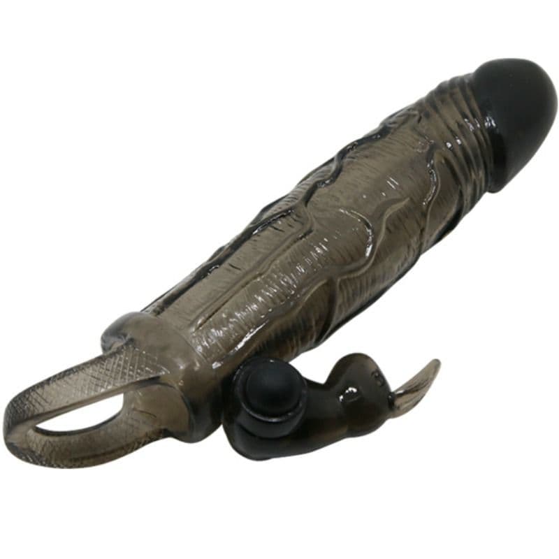BAILE - REALISTIČEN OVOJ ZA PENIS BRAVE MAN Z ZAJČKOM, ČRN, 16,5 CM 4
