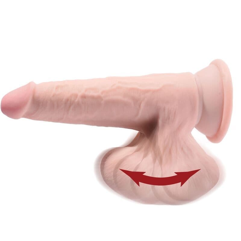 KING COCK - PLUS 3D DILDO SWINGING BALLS 15.2 CM HELLE HAUT 4