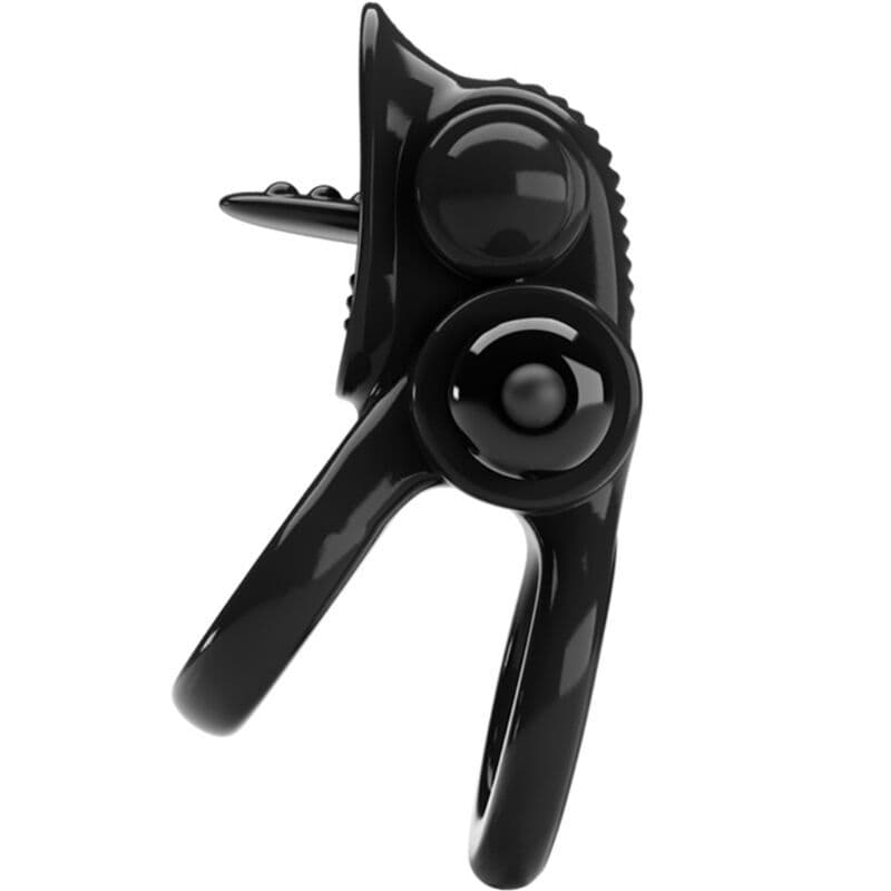 PRETTY LOVE - PASSIONATE RING DOUBLE VIBRATING RING + CLITORIS STIMULATOR BLACK 2