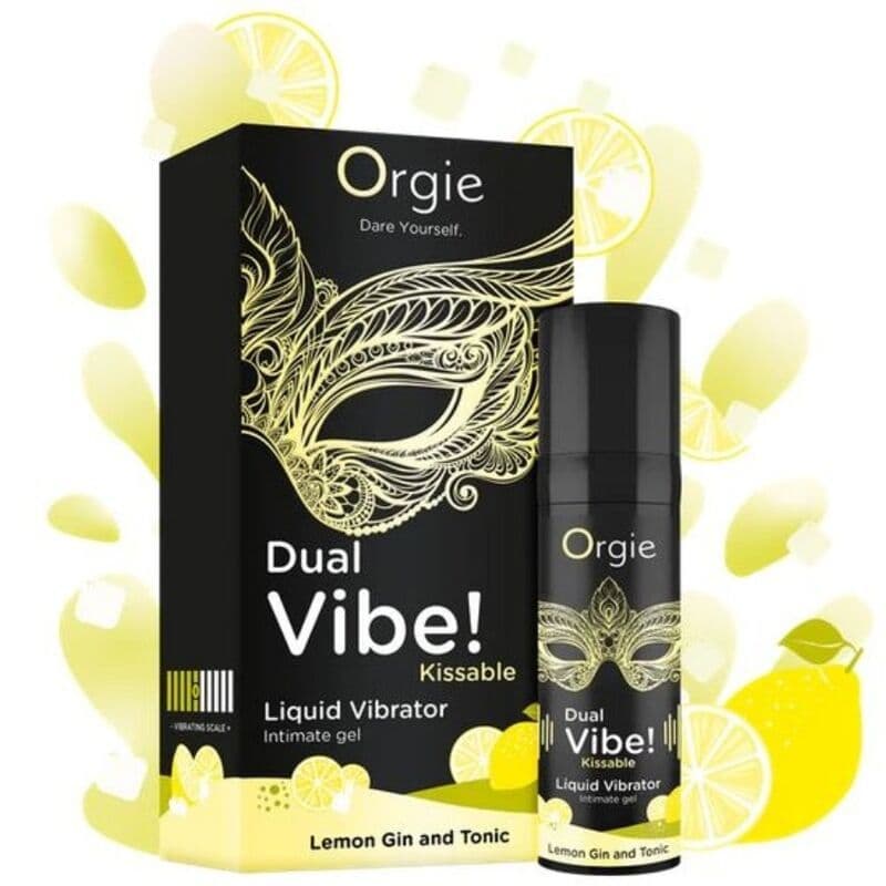 ORGIE - DUAL VIBE! LEMON GIN AND TONIC KISSABLE LIQUID VIBRATOR 15 ML 3