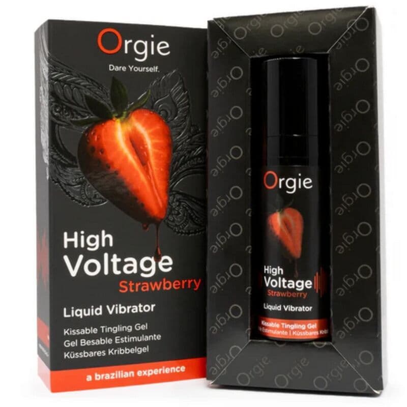 ORGIE - High Voltage jagodno izjemno moči poljubljiv tečni vibrator, 15 ML 3