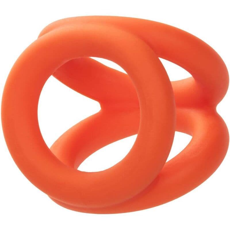 CALEXOTICS - ALPHA TROSTRUKI PRSTEN ZA PENIS, NARANČASTI 4