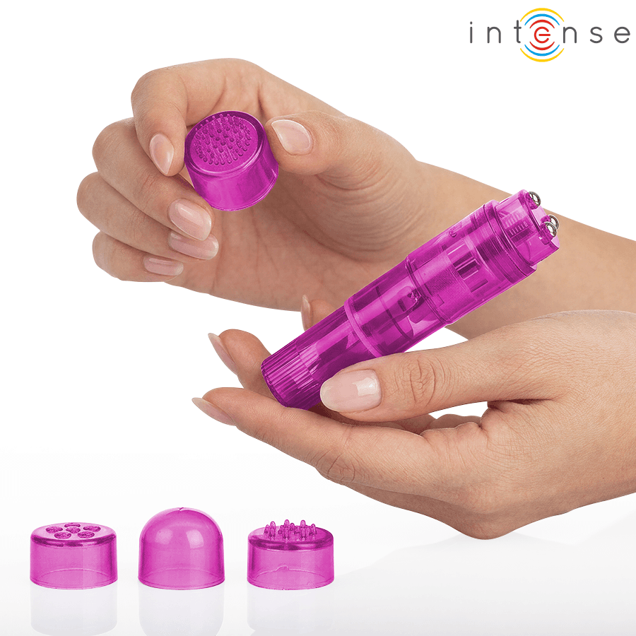 INTENSE - KURT MINI-MASSAGEGERÄT MIT 4 AUSTAUSCHBAREN AUFSÄTZEN PINK 2