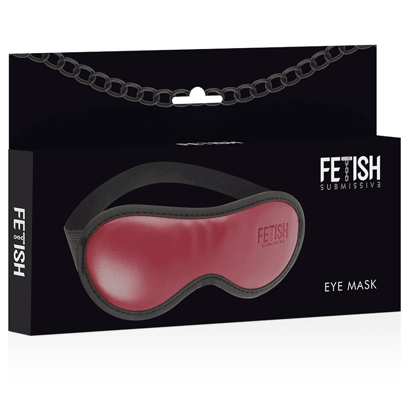 FETISH SUBMISSIVE DARK ROOM - PREVEZA ZA OČI IZ VEGANSKEGA USNJA Z NEOPRENSKO PODLOGO 4