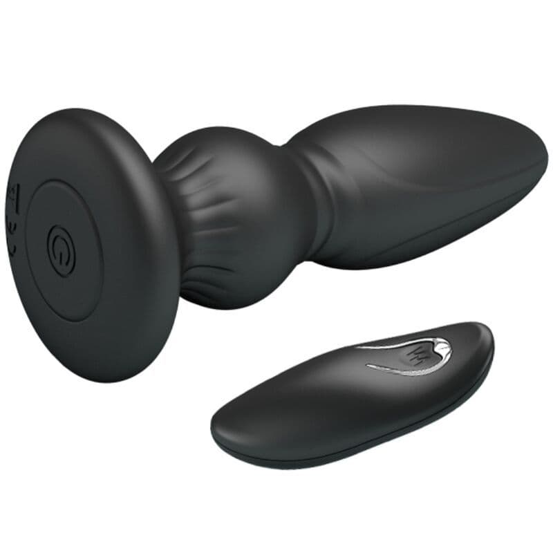 MR PLAY - POTENTE VIBRATORE TELECOMANDO PLUG ANALE NERO 3