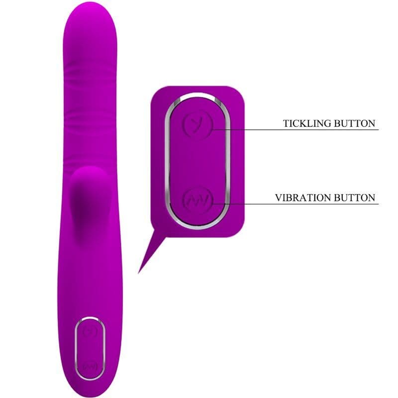 PRETTY LOVE - ANGELIQUE VIŠEFUNKCIJSKI VIBRATOR SA STIMULATOROM KLITORISA, LJUBIČASTI 4
