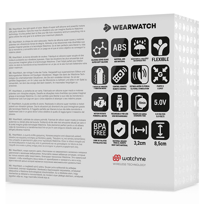 WEARWATCH - WATCHME DUAL TECHNOLOGY VIBRATOR SEA WATER / PINK 4
