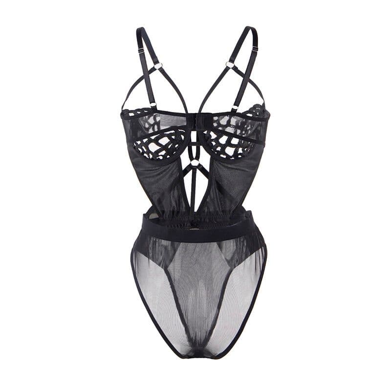 SUBBLIME - SEKSI ČIPKASTI BODY 954055, CRNI, S/M 4