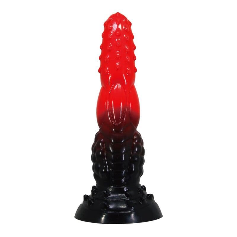 POWER MONSTERS - FIRE DRAGON FANTASY DILDO WITH SUCTION CUP 24.5 CM Ø 5.8 CM RED & BLACK 3