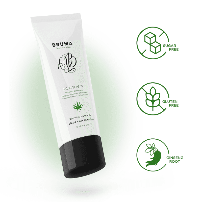 BRUMA - SATIVA SEED OIL SLIDING GEL WARMING CANNABIS FLAVOR 100 ML 4