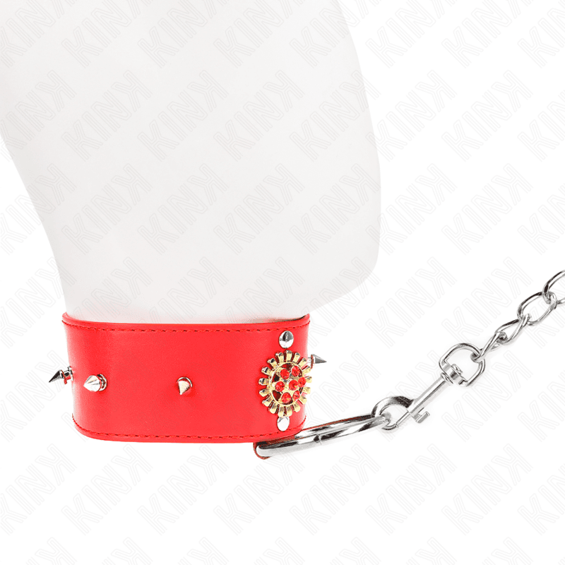 KINK - RED DIAMOND NECKLACE WITH BELT 65 CM AJDUSTABLE 35-51 CM X 7 CM 4