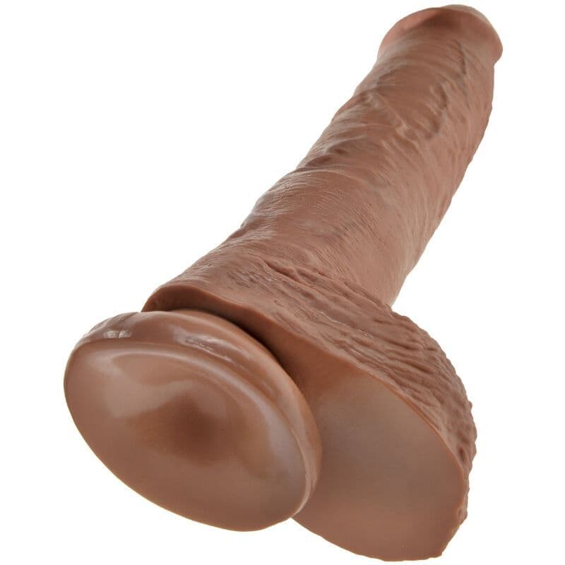 KING COCK - PENE REALISTICO CON SFERE 19.8 CM CARAMEL 4