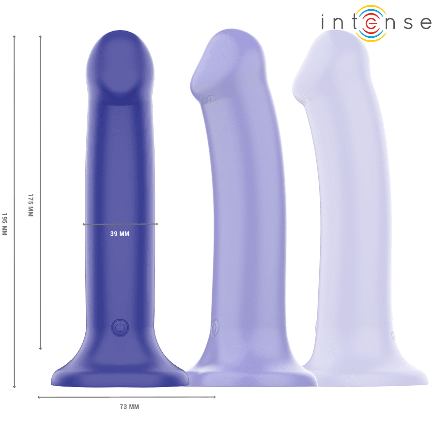 INTENSE - VICTORIA VIBRATOR WITH SUCTION CUP 10 VIBRATIONS DARK BLUE REMOTE CONTROL 2