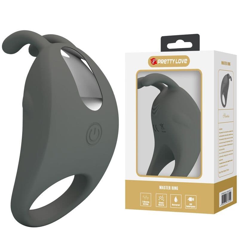 PRETTY LOVE - RECHARGEABLE VIBRATING RING WITH RABBIT STIMULATOR 3