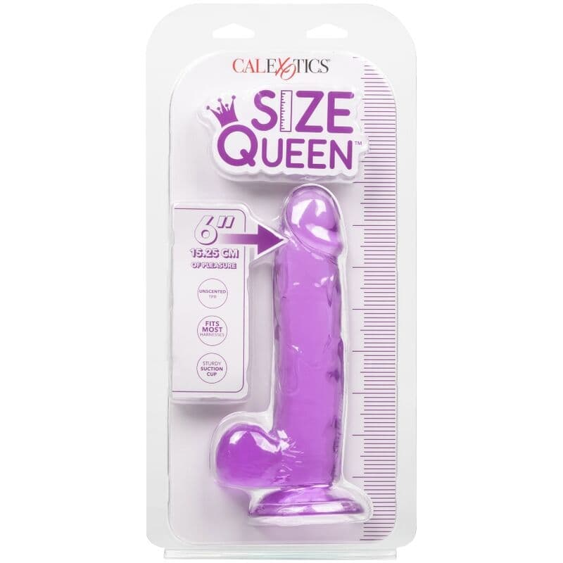 CALEXOTICS SIZE QUEEN DILDO, VIJOLIČEN, 15,3 CM 4