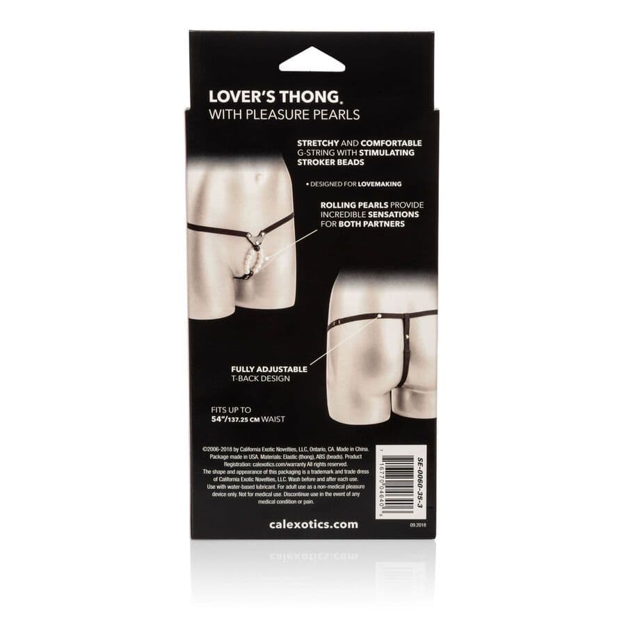CALEXOTICS - LOVERS THONG W. PLEASURE PEARLS 2