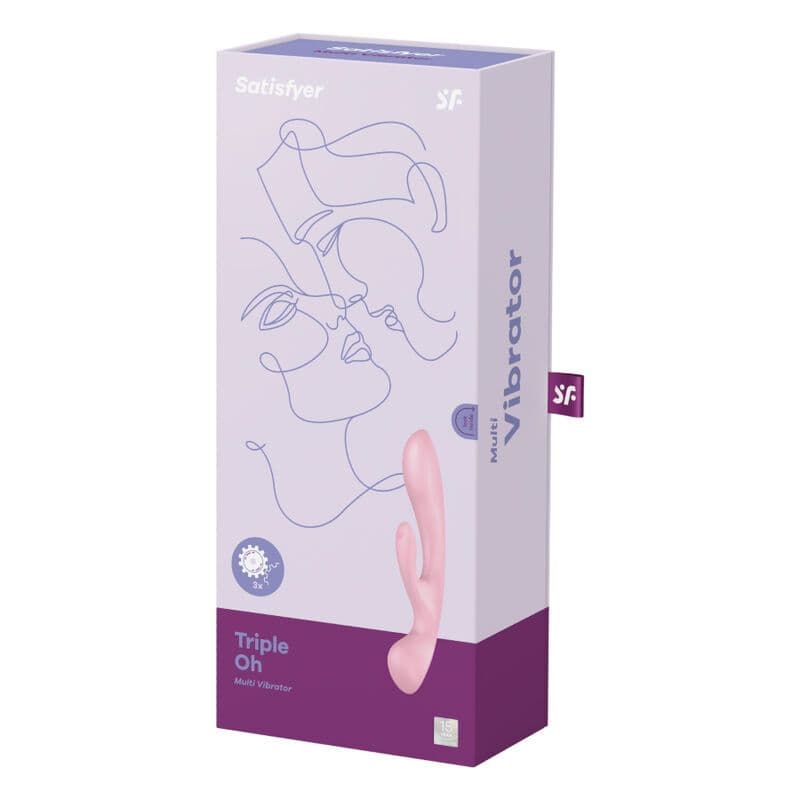 SATISFYER - TRIPLE OH VIBRAZIONE IBRIDA ROSA 4