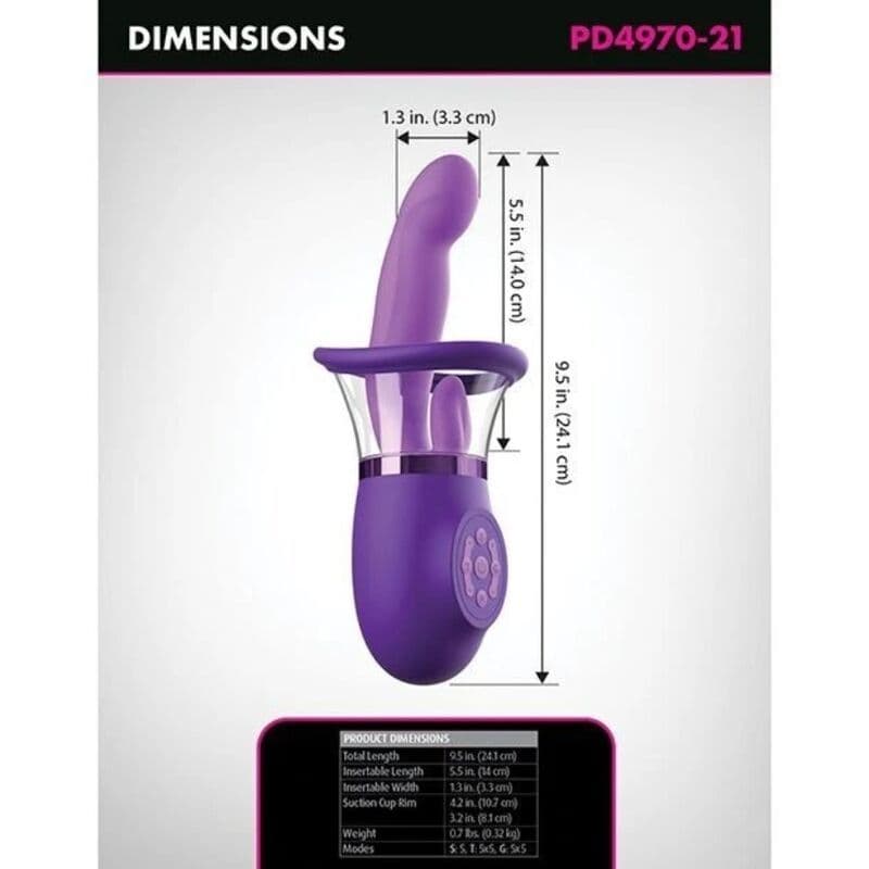 FANTASY FOR HER - RABBIT VIBRATOR ULTIMATE PLEASURE PRO PLUS, VIJOLIČEN, 20,3 CM 4