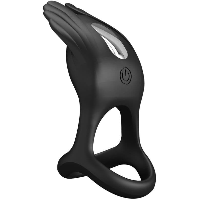 PRETTY LOVE - SILAS VIBRANT PENIS RING 7 VIBRATIONS BLACK SILICONE 3