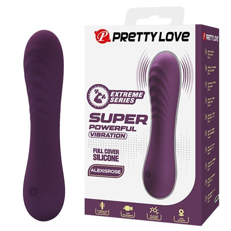 PRETTY LOVE - Alexisrose punjivi vibrator 10 funkcija ljubičasti
