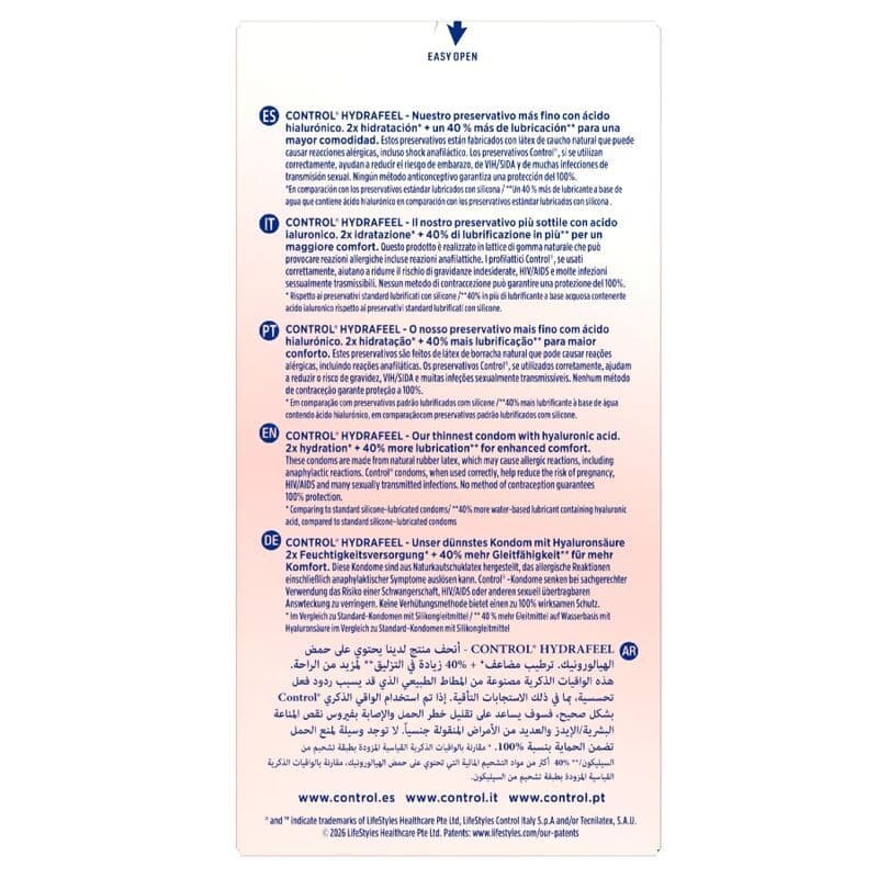 CONTROL - Hydrafeel ultra tanki kondomi s hialurono kislino, 10 kosov 4