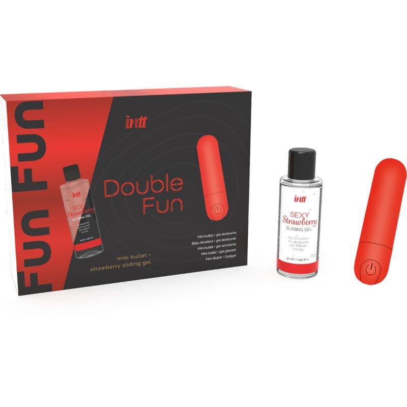 INTT RELEASES - KIT DOPPIO DIVERTIMENTO CON BULLET VIBRANTE E GEL DA MASSAGGIO ALLA FRAGOLA 3