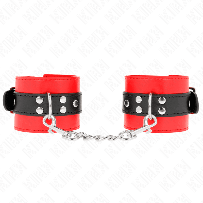 KINK - WRIST RESTRAINTS RED WITH BLACK BELT ADJUSTABLE 17-28 CM X 6 CM 2