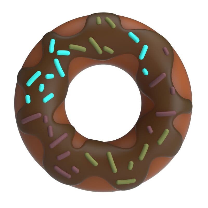 PRETTY LOVE - Super Donut penisni prstan, Rjava
