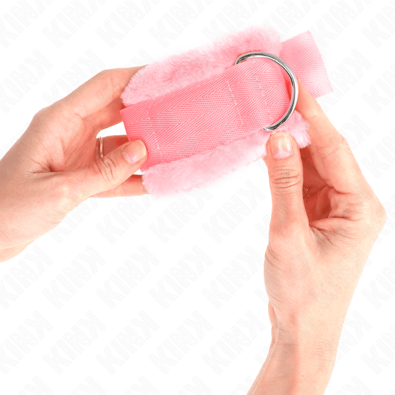 KINK - POGGIPOLSI FODERATI IN PELLICCIA ROSA REGOLABILE 17-31 CM X 7 CM 4