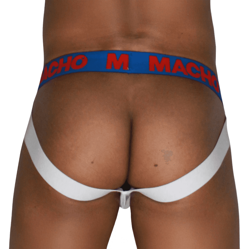 MACHO - MX29AZ MOŠKE TANGICE JOCKSTRAP BELA + TEMNO MODRA 3