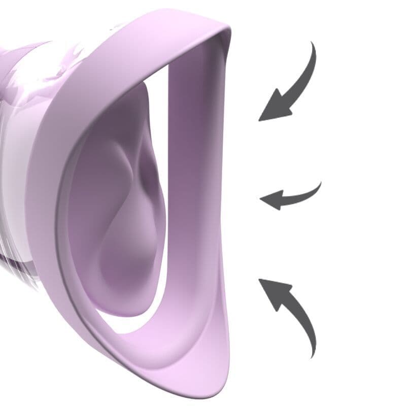 FANTASY FOR HER - Veloura Touch Pleasure Pump, intimna črpalka s sesanjem in vibracijami, vijolična 4